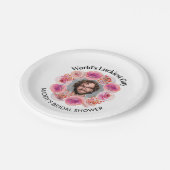 Funny Groom's Face Bachelorette Bright Floral Papieren Bordje (Gekanteld)