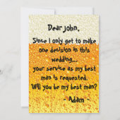 Funny Groomsman Beer Voorstel Kaart (Achterkant)