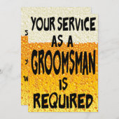 Funny Groomsman Beer Voorstel Kaart (Voorkant / Achterkant)
