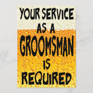 Funny Groomsman Beer Voorstel Kaart
