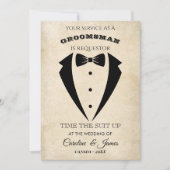 Funny Groomsman  Invitation (Voorkant)