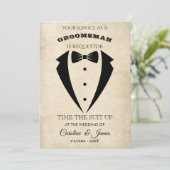 Funny Groomsman  Invitation (Staand voorkant)