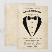 Funny Groomsman Invitation (Voorkant / Achterkant)