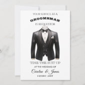 Funny Groomsman  Invitation (Voorkant)