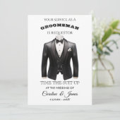 Funny Groomsman  Invitation (Staand voorkant)
