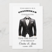 Funny Groomsman  Invitation (Voorkant / Achterkant)