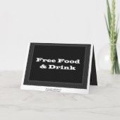 Funny Groomsman Invitation Free Food and Drink (Achterkant)