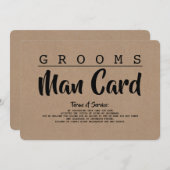 Funny Groomsman of Best Man Service proposal Kaart (Voorkant / Achterkant)