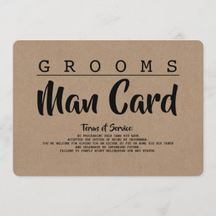 Funny Groomsman of Best Man Service proposal Kaart