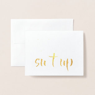 Funny Groomsman of Best Man Voorstel Folie Kaarten