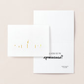 Funny Groomsman of Best Man Voorstel Folie Kaarten (Display)