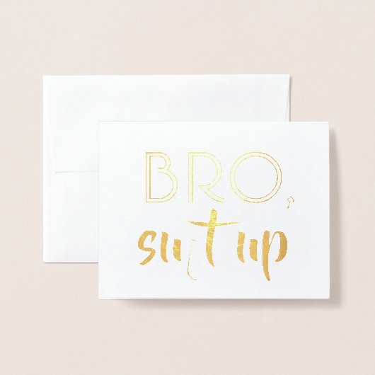 Funny Groomsman of Best Man Voorstel Folie Kaarten (Voorkant met envelop)