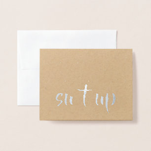 Funny Groomsman of Best Man Voorstel Folie Kaarten