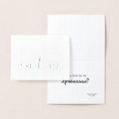 Funny Groomsman of Best Man Voorstel Folie Kaarten (Display)