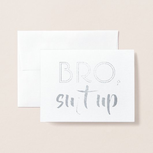 Funny Groomsman of Best Man Voorstel Folie Kaarten (Voorkant met envelop)