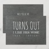 Funny Groomsman of Best Man Voorstel Kaart (Voorkant / Achterkant)