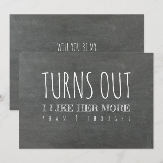 Funny Groomsman of Best Man Voorstel Kaart (Voorkant / Achterkant)