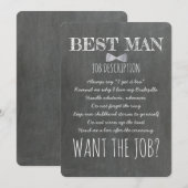 Funny Groomsman of Best Man Voorstel Kaart (Voorkant / Achterkant)