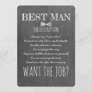 Funny Groomsman of Best Man Voorstel Kaart