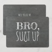 Funny Groomsman of Best Man Voorstel Kaart (Voorkant / Achterkant)