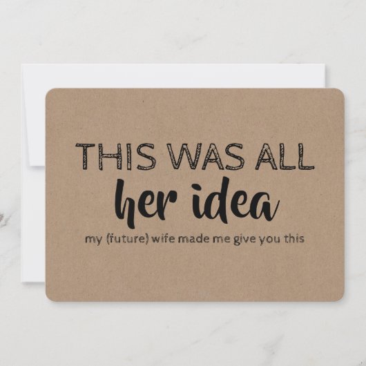 Funny Groomsman of Best Man Voorstel Kaart (Voorkant)