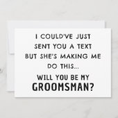 Funny Groomsman voorstel Kaart | Man van Eer Kaart (Voorkant)