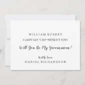 Funny Groomsman voorstel Kaart | Man van Eer Kaart (Achterkant)