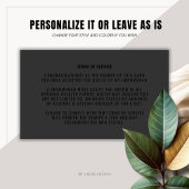 Funny Groomsman Voorstel Man Kaart Zwart op Zwart Contactkaartje