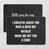 Funny Groomsman-voorstel Persoonlijke kaart (Voorkant / Achterkant)