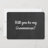 Funny Groomsman-voorstel Persoonlijke kaart (Achterkant)