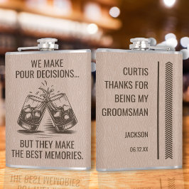 Funny Groomsmen Flask Heupfles