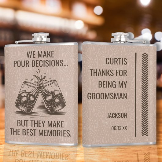 Funny Groomsmen Flask Heupfles