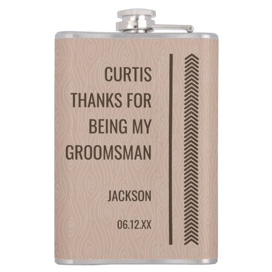 Funny Groomsmen Flask Heupfles (Achterkant)
