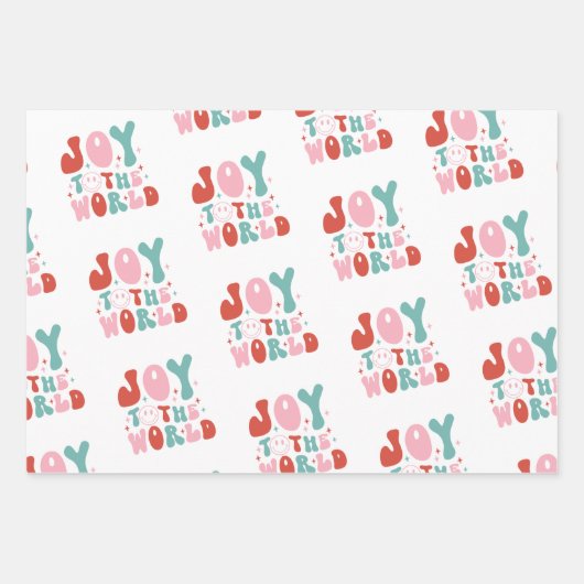 Funny Groovy kerst 1970 Inpakpapier Vel (Voorkant 2)