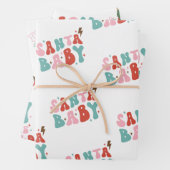 Funny Groovy kerst 1970 Inpakpapier Vel (In situ)