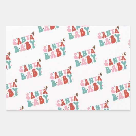 Funny Groovy kerst 1970 Inpakpapier Vel (Voorkant)