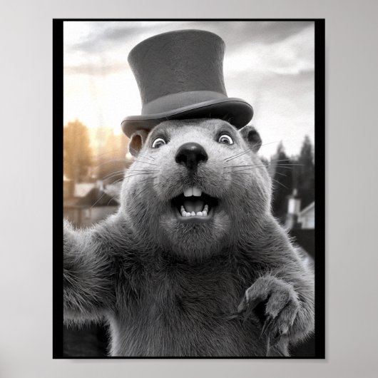 Funny Ground Hog Day Woodchuck Funny Groundhog Sel Poster (Voorkant)