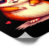 Funny Groundhog Cute Hamster Lover Valentine’s Day Poster (Hoek)