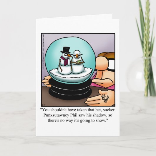 Funny Groundhog Dag Feestdagen Kaart (Voorkant)