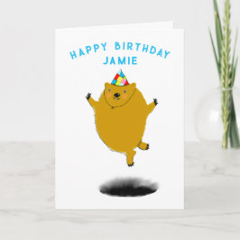 Funny Groundhog Day Birthday Kaart