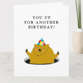 Funny Groundhog Day Birthday Kaart
