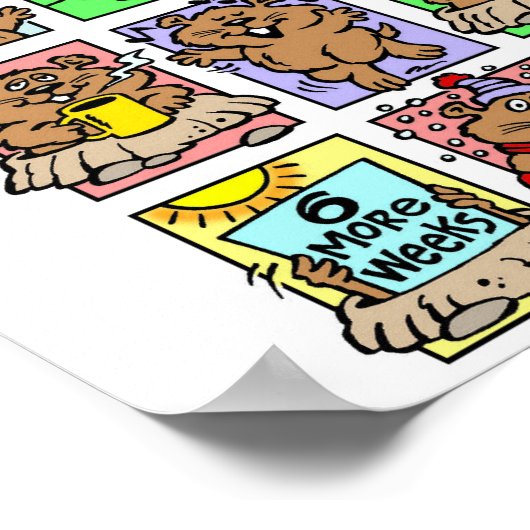 Funny Groundhog Day Cartoons Poster (Hoek)
