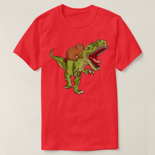 Funny Groundhog Day Dinosaur Ride Toddler Kinder M T-shirt (Design voorkant)
