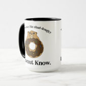 Funny Groundhog Day Donut Joke Gezegde Mok (Voorkant links)