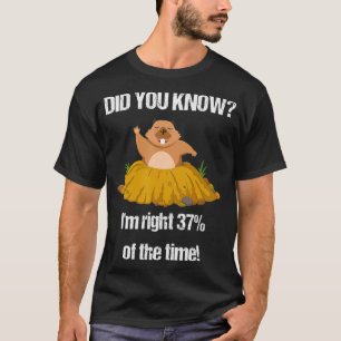 Funny Groundhog Day GiftWeatherman Statistics T-shirt