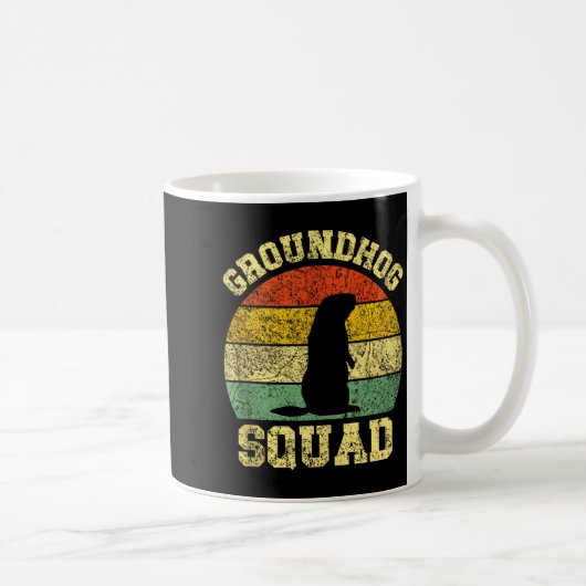 Funny Groundhog Squad Design Happy Groundhog Day 2 Koffiemok (Rechts)