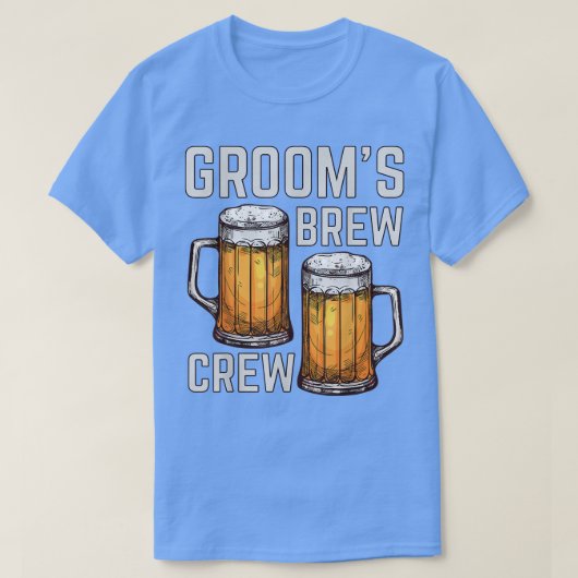 Funny Group Beer Drink team in PartyGrooms Brew T-shirt (Design voorkant)