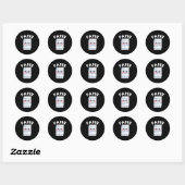 Funny Group Halloween Outfit - Rock Paper Scissors Ronde Sticker (Vel)
