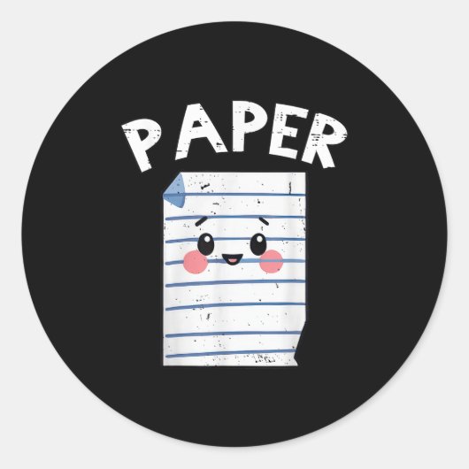 Funny Group Halloween Outfit - Rock Paper Scissors Ronde Sticker (Voorkant)