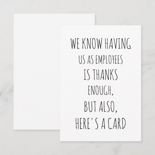 Funny Group Work Card - Kaart voor baas - Boss Day (Voorkant / Achterkant)